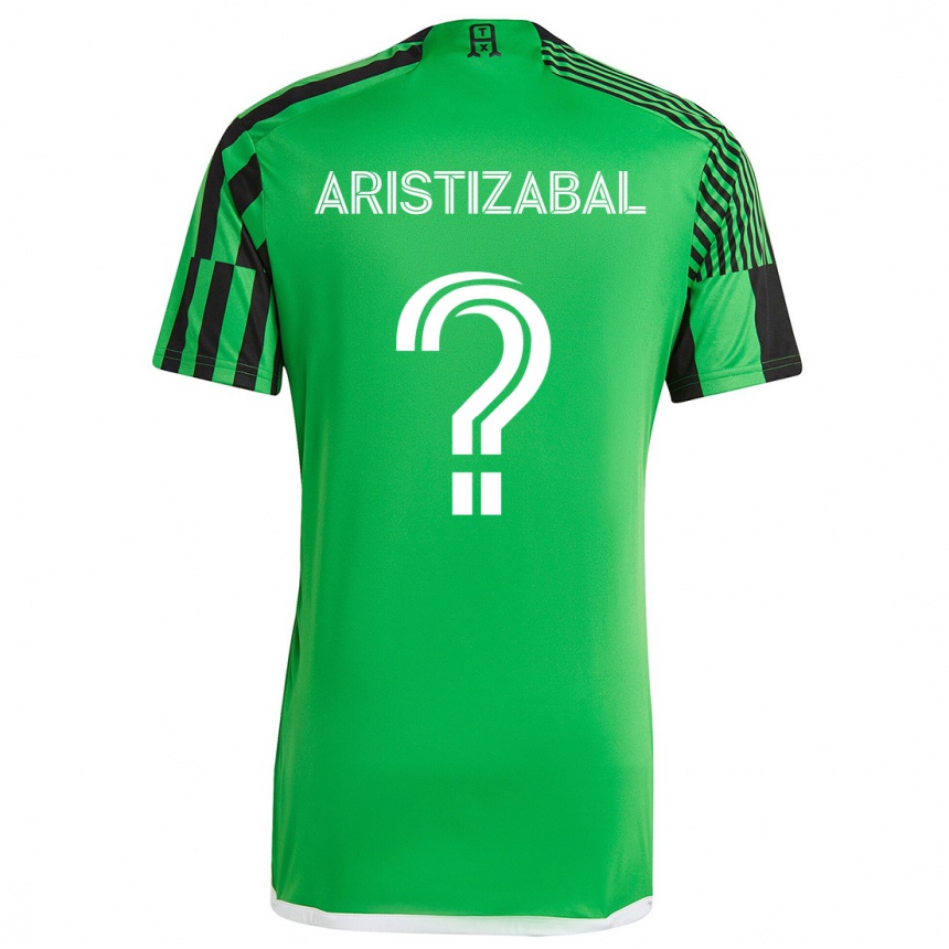 Enfant Football Maillot Nicolas Aristizabal #0 Vert Noir Tenues Domicile 2024/25 Canada