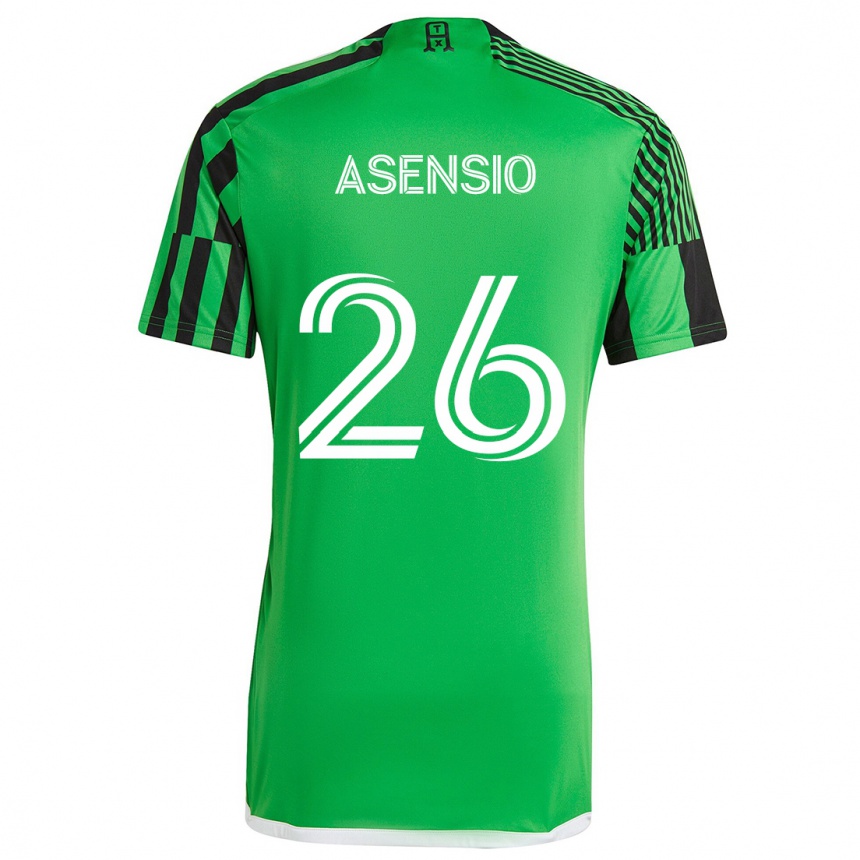 Enfant Football Maillot Charlie Asensio #26 Vert Noir Tenues Domicile 2024/25 Canada