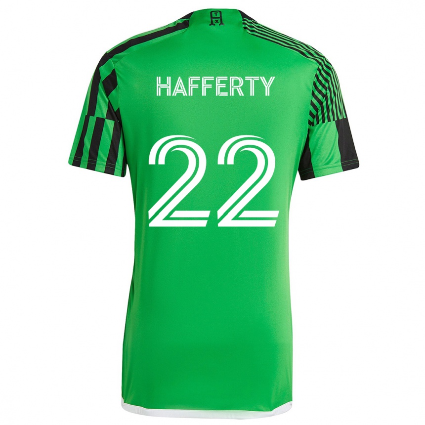 Kids Football Joe Hafferty #22 Green Black Home Jersey 2024/25 T-Shirt Canada