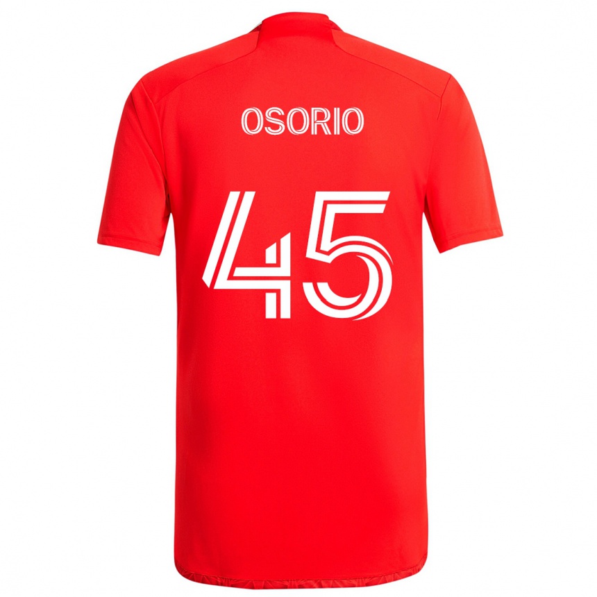 Kids Football Harold Osorio #45 Red White Home Jersey 2024/25 T-Shirt Canada