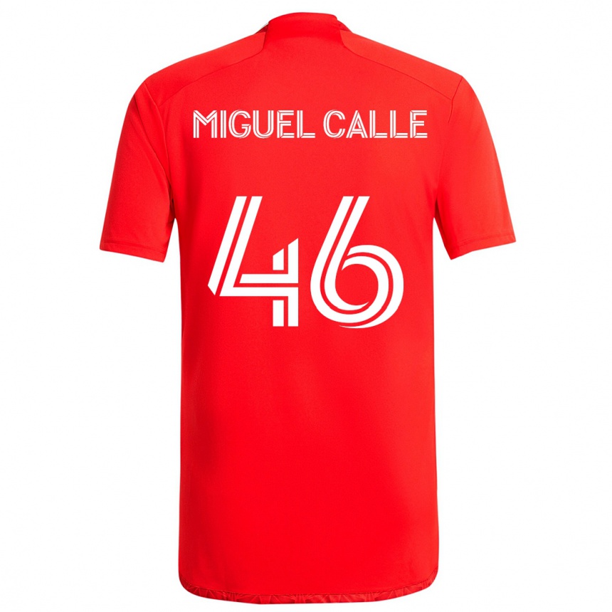 Kids Football Juan Miguel Calle #46 Red White Home Jersey 2024/25 T-Shirt Canada