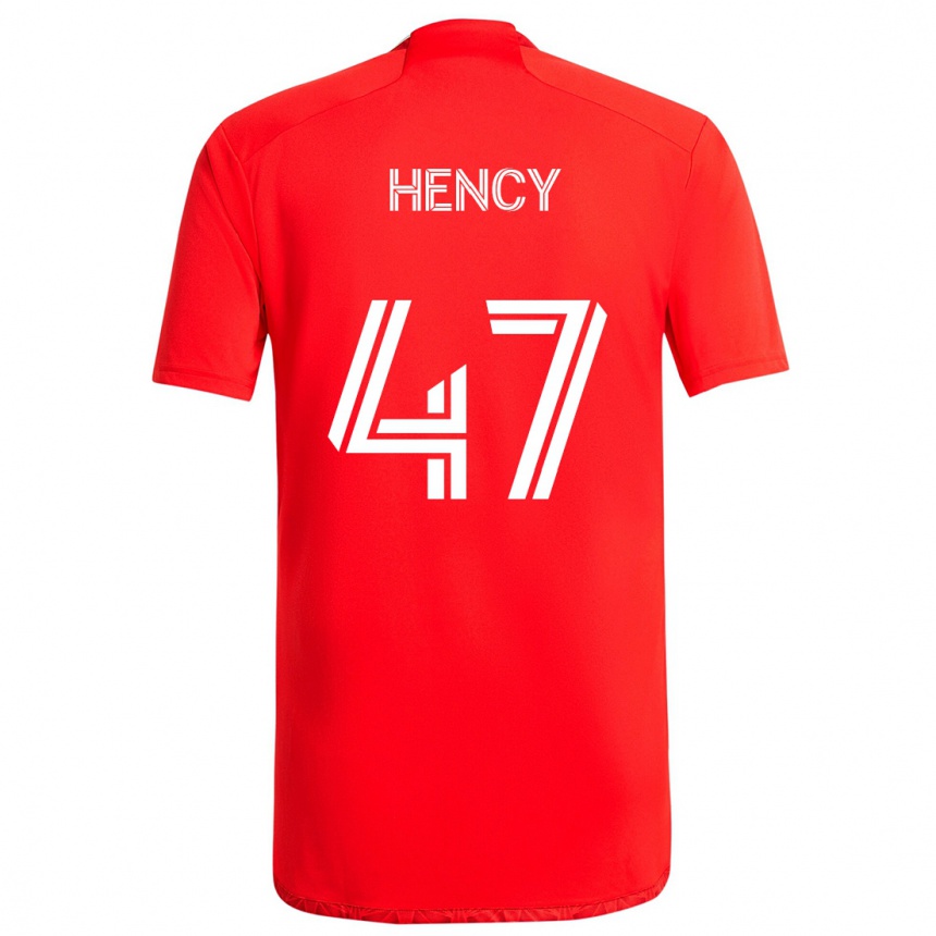 Kids Football Billy Hency #47 Red White Home Jersey 2024/25 T-Shirt Canada