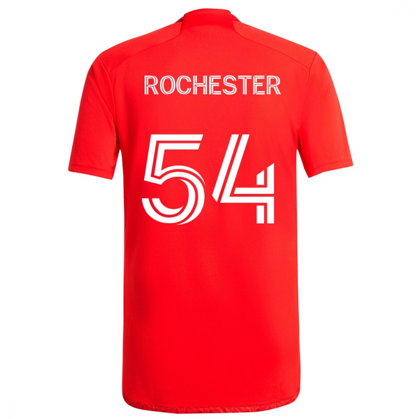 Enfant Football Maillot Lamonth Rochester #54 Rouge Blanc Tenues Domicile 2024/25 Canada