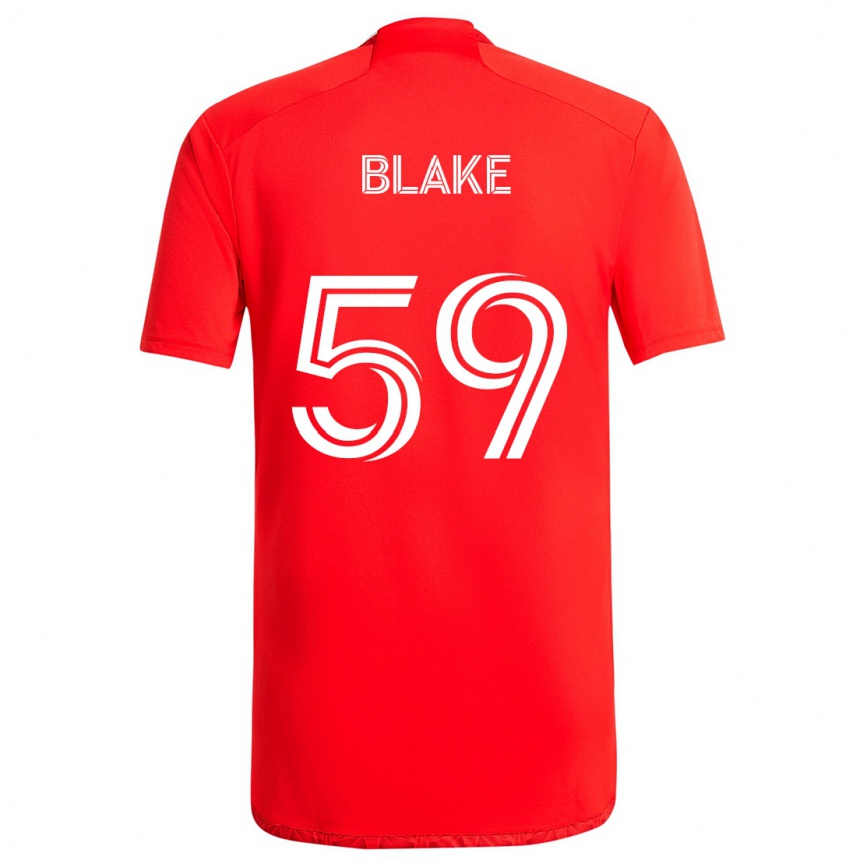 Enfant Football Maillot Romain Blake #59 Rouge Blanc Tenues Domicile 2024/25 Canada