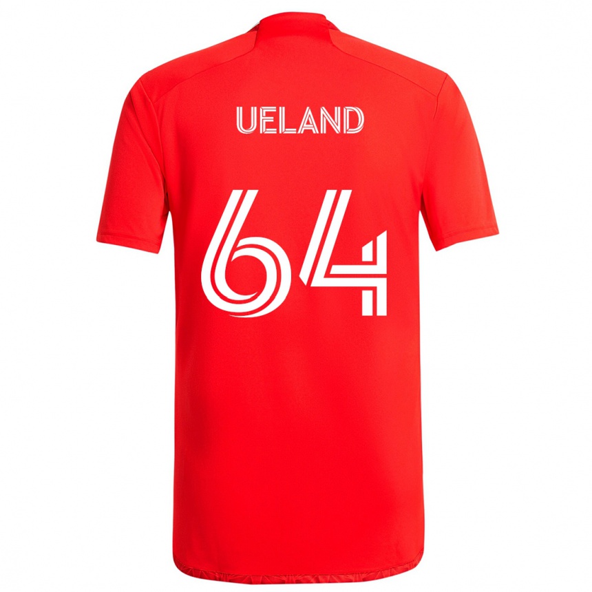 Kids Football Andreas Ueland #64 Red White Home Jersey 2024/25 T-Shirt Canada