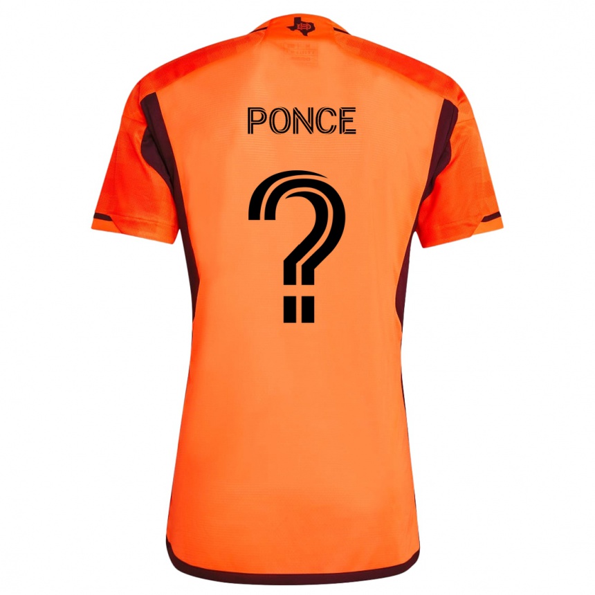 Enfant Football Maillot Ezequiel Ponce #0 Orange Noir Tenues Domicile 2024/25 Canada