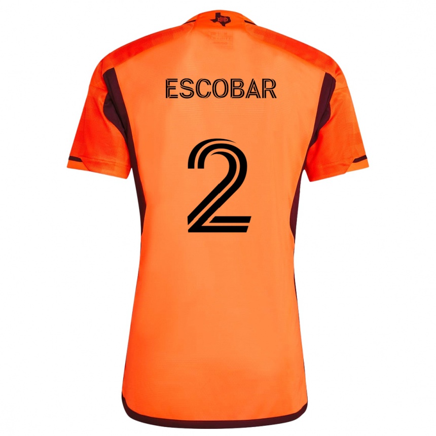 Enfant Football Maillot Franco Escobar #2 Orange Noir Tenues Domicile 2024/25 Canada