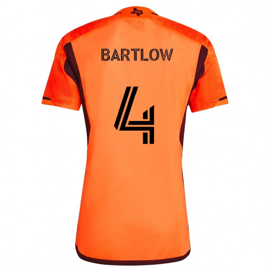 Enfant Football Maillot Ethan Bartlow #4 Orange Noir Tenues Domicile 2024/25 Canada