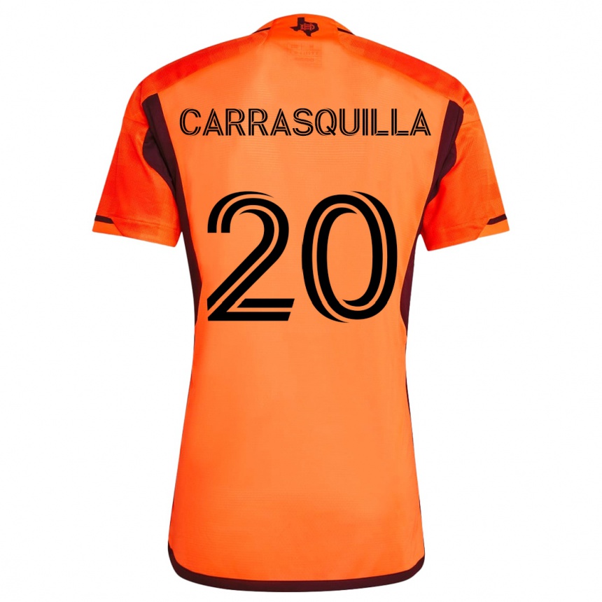 Enfant Football Maillot Adalberto Carrasquilla #20 Orange Noir Tenues Domicile 2024/25 Canada