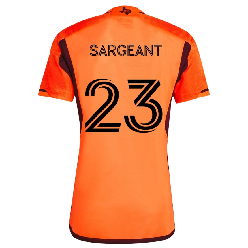 Kids Football Kieran Sargeant #23 Orange Black Home Jersey 2024/25 T-Shirt Canada