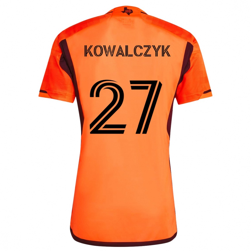 Enfant Football Maillot Sebastian Kowalczyk #27 Orange Noir Tenues Domicile 2024/25 Canada