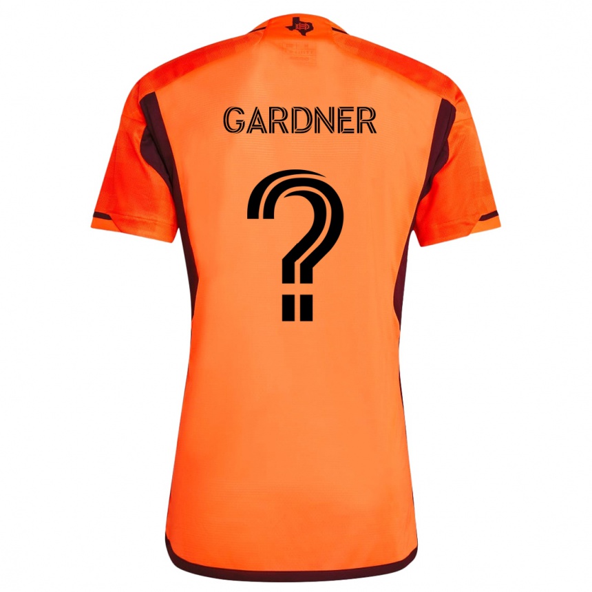 Kids Football Myles Gardner #0 Orange Black Home Jersey 2024/25 T-Shirt Canada