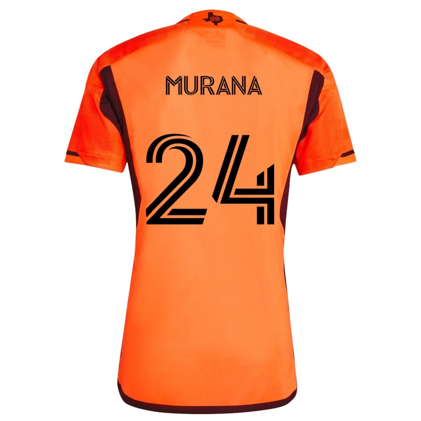 Enfant Football Maillot Mujeeb Murana #24 Orange Noir Tenues Domicile 2024/25 Canada