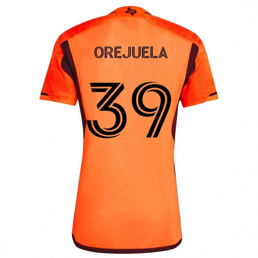 Enfant Football Maillot Jesus Orejuela #39 Orange Noir Tenues Domicile 2024/25 Canada