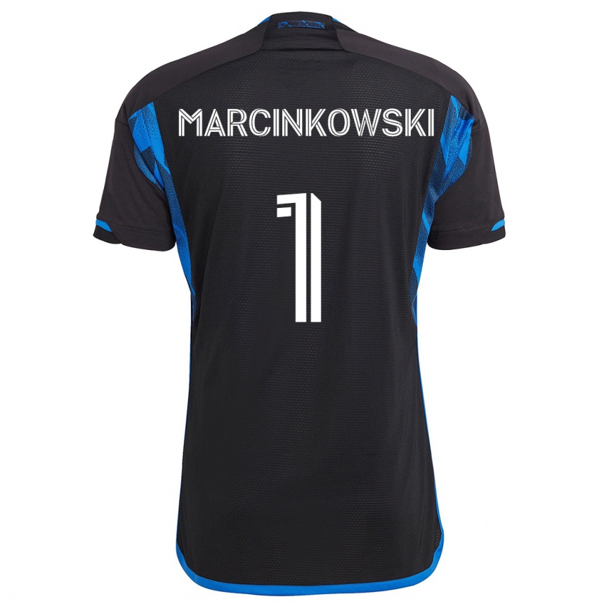 Enfant Football Maillot Jt Marcinkowski #1 Bleu Noir Tenues Domicile 2024/25 Canada