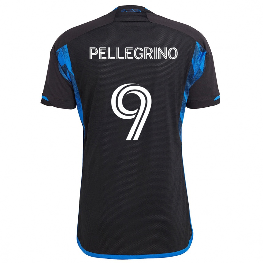 Kids Football Amahl Pellegrino #9 Blue Black Home Jersey 2024/25 T-Shirt Canada