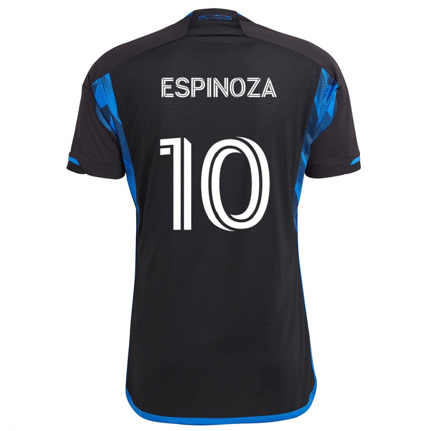 Enfant Football Maillot Cristian Espinoza #10 Bleu Noir Tenues Domicile 2024/25 Canada