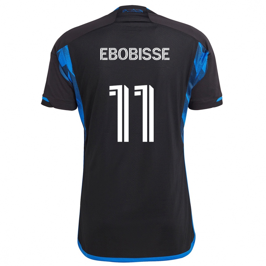 Kids Football Jeremy Ebobisse #11 Blue Black Home Jersey 2024/25 T-Shirt Canada