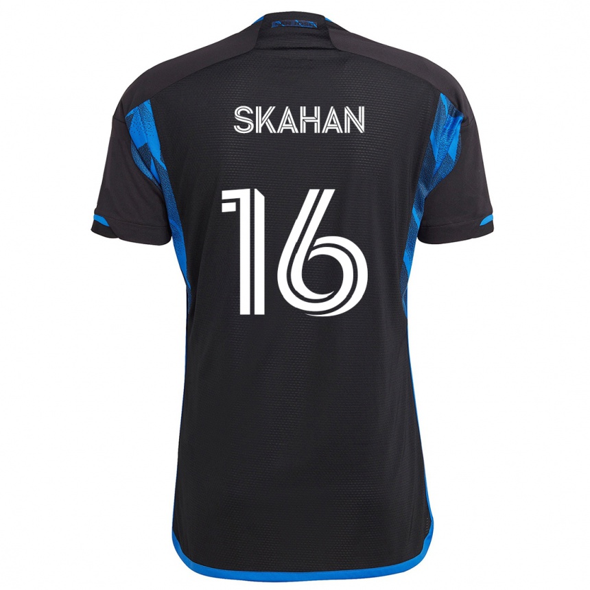 Enfant Football Maillot Jack Skahan #16 Bleu Noir Tenues Domicile 2024/25 Canada