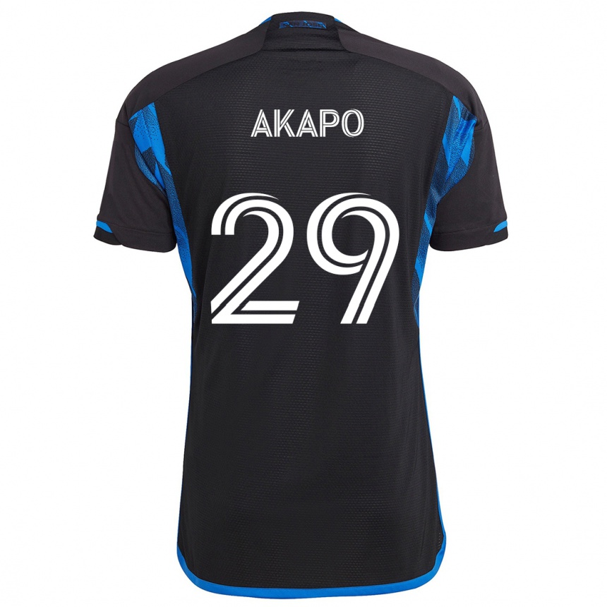 Enfant Football Maillot Carlos Akapo #29 Bleu Noir Tenues Domicile 2024/25 Canada