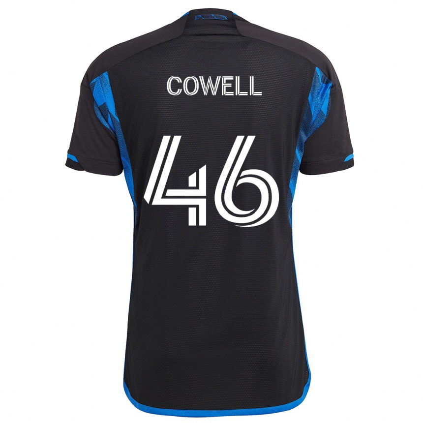 Kids Football Chance Cowell #46 Blue Black Home Jersey 2024/25 T-Shirt Canada