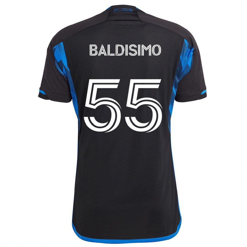 Kids Football Michael Baldisimo #55 Blue Black Home Jersey 2024/25 T-Shirt Canada