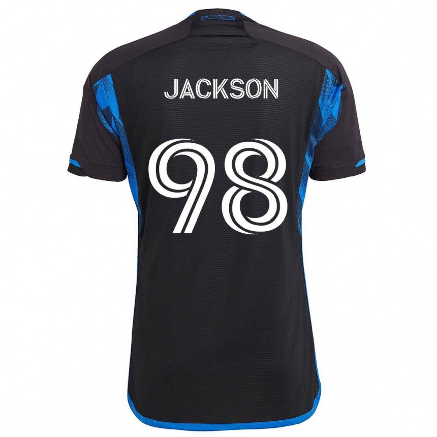 Enfant Football Maillot Jacob Jackson #98 Bleu Noir Tenues Domicile 2024/25 Canada