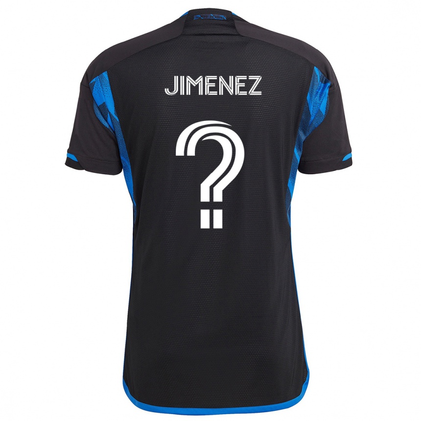 Enfant Football Maillot Kevin Jimenez #0 Bleu Noir Tenues Domicile 2024/25 Canada