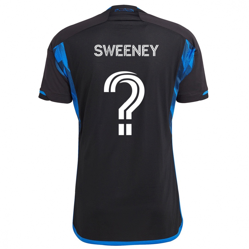 Kids Football D Sweeney #0 Blue Black Home Jersey 2024/25 T-Shirt Canada