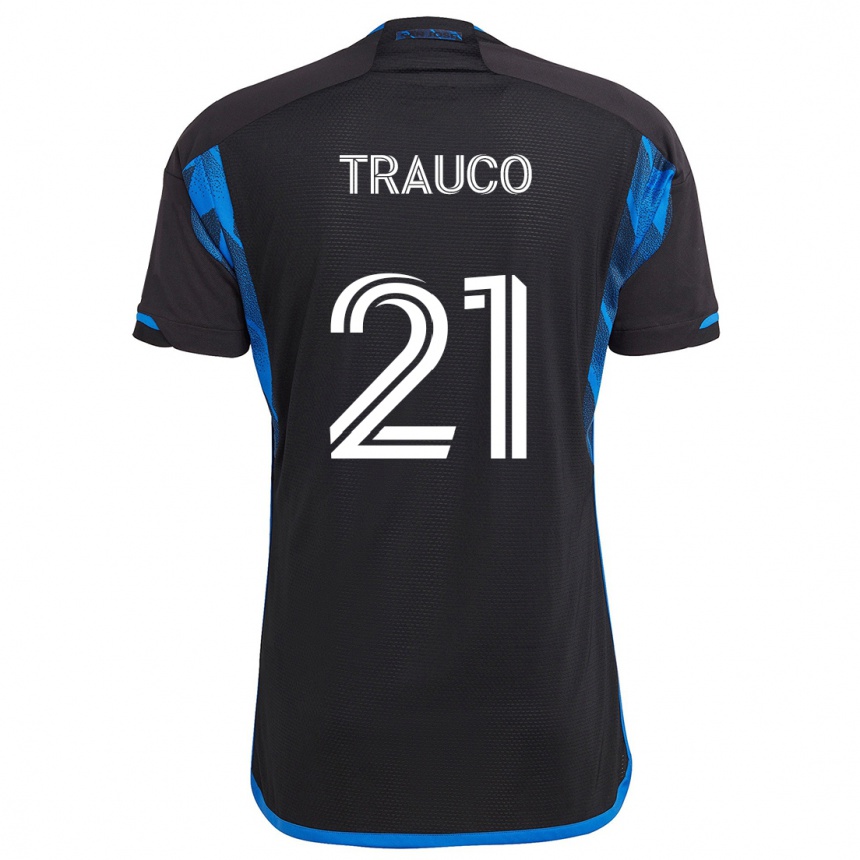 Enfant Football Maillot Miguel Trauco #21 Bleu Noir Tenues Domicile 2024/25 Canada