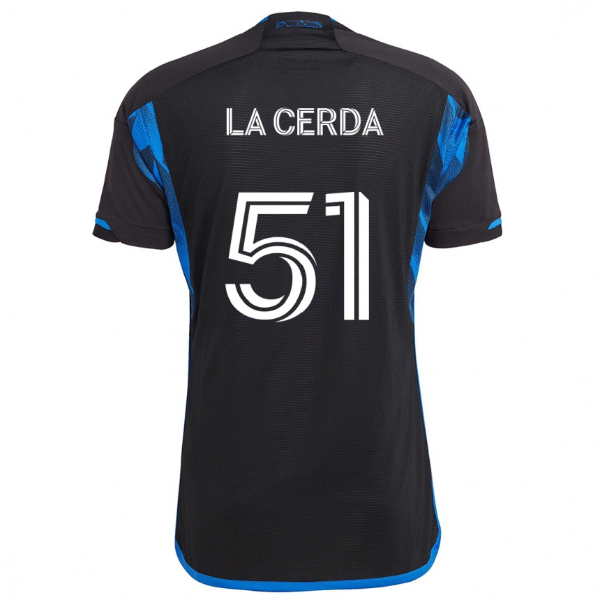 Kids Football Eric De La Cerda #51 Blue Black Home Jersey 2024/25 T-Shirt Canada