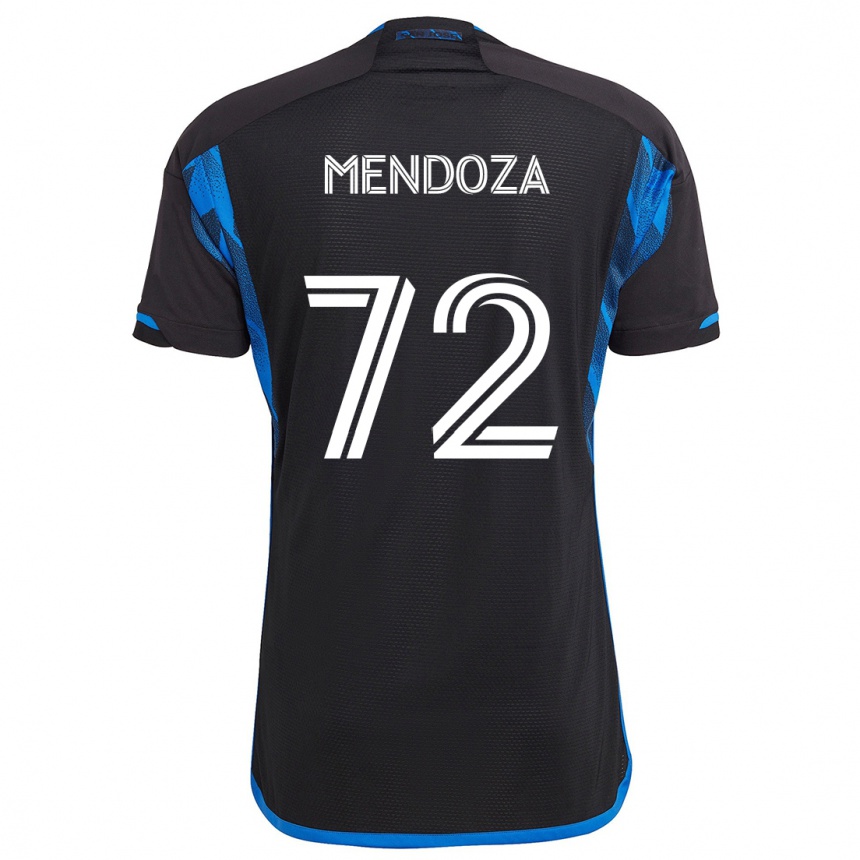 Enfant Football Maillot Edwyn Mendoza #72 Bleu Noir Tenues Domicile 2024/25 Canada