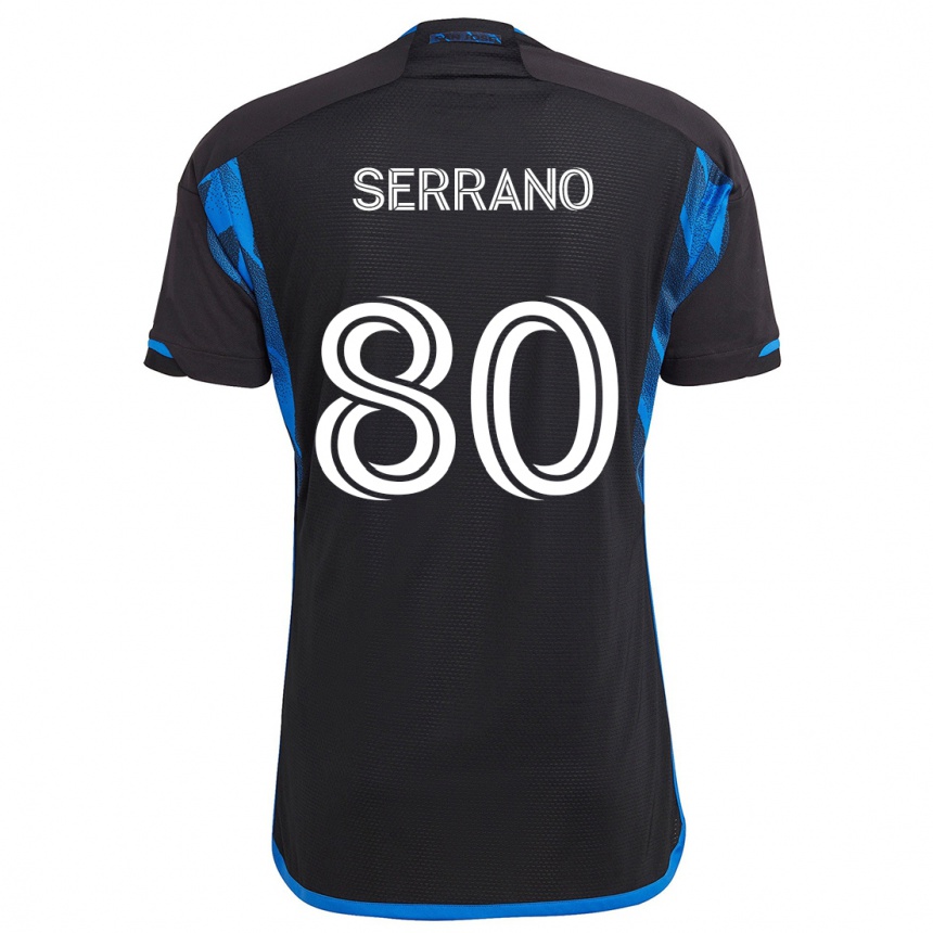 Kids Football David Serrano #80 Blue Black Home Jersey 2024/25 T-Shirt Canada