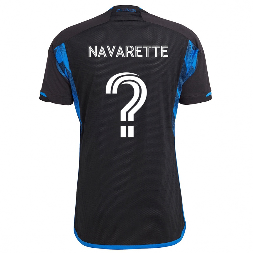 Enfant Football Maillot Samuel Navarette #0 Bleu Noir Tenues Domicile 2024/25 Canada