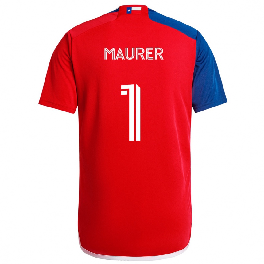 Enfant Football Maillot Jimmy Maurer #1 Bleu Rouge Tenues Domicile 2024/25 Canada