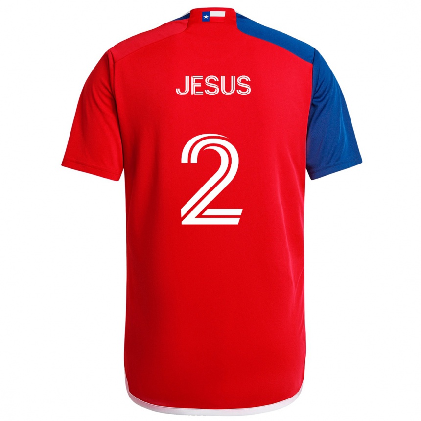 Kids Football Geovane Jesus #2 Blue Red Home Jersey 2024/25 T-Shirt Canada