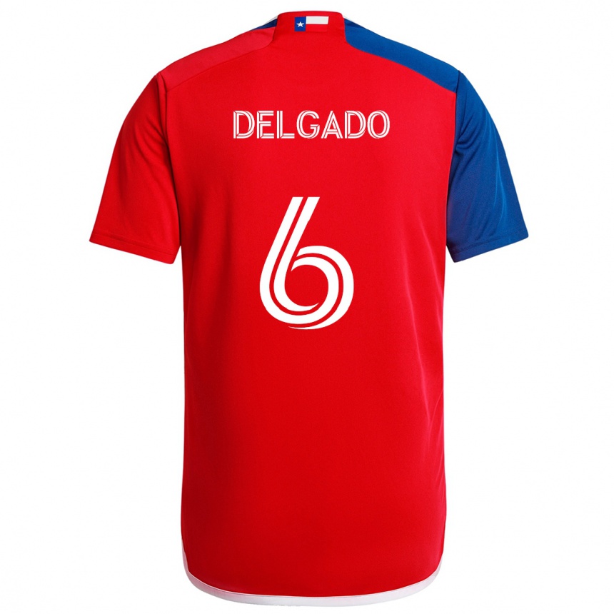 Enfant Football Maillot Patrickson Delgado #6 Bleu Rouge Tenues Domicile 2024/25 Canada