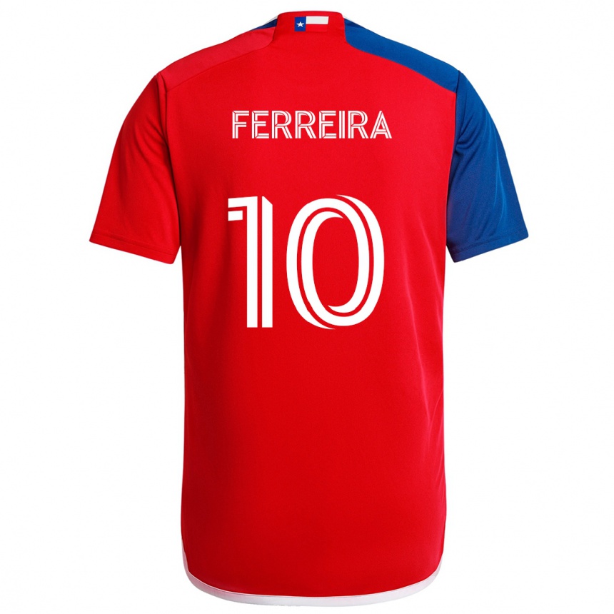 Enfant Football Maillot Jesús Ferreira #10 Bleu Rouge Tenues Domicile 2024/25 Canada