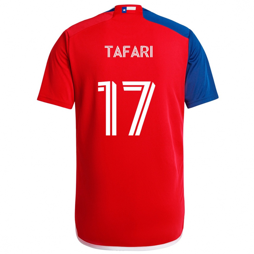 Kids Football Nkosi Tafari #17 Blue Red Home Jersey 2024/25 T-Shirt Canada