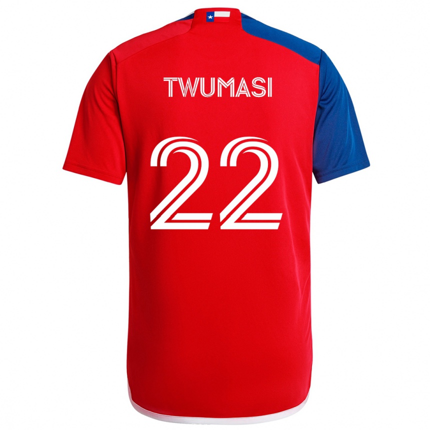 Kids Football Ema Twumasi #22 Blue Red Home Jersey 2024/25 T-Shirt Canada