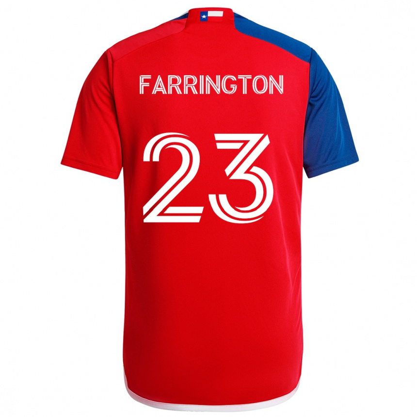 Enfant Football Maillot Logan Farrington #23 Bleu Rouge Tenues Domicile 2024/25 Canada