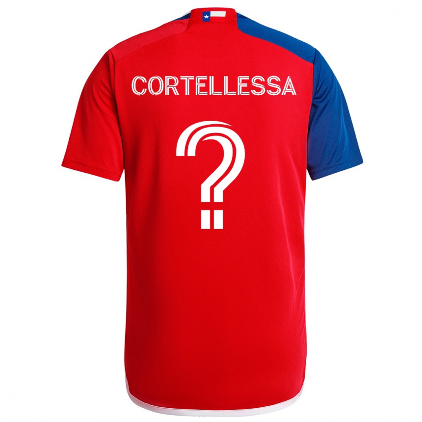 Kids Football Michael Cortellessa #0 Blue Red Home Jersey 2024/25 T-Shirt Canada