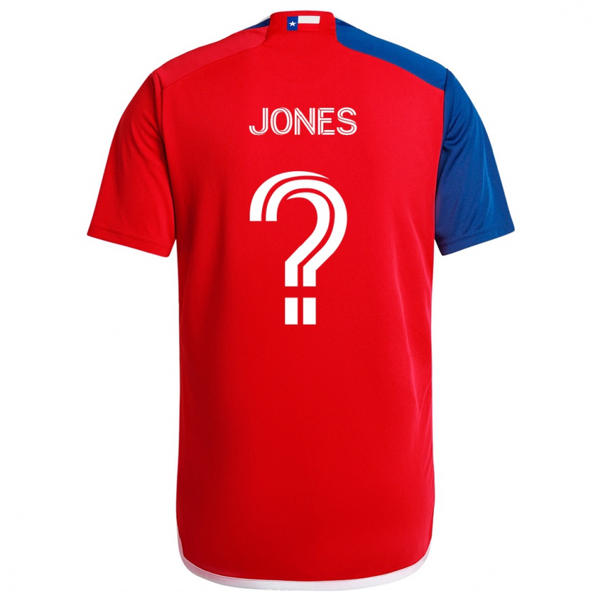 Kids Football Jordan Jones #0 Blue Red Home Jersey 2024/25 T-Shirt Canada