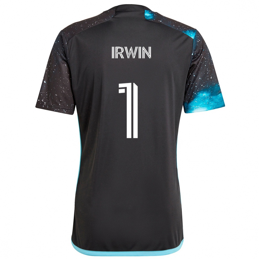 Enfant Football Maillot Clint Irwin #1 Noir Bleu Tenues Domicile 2024/25 Canada