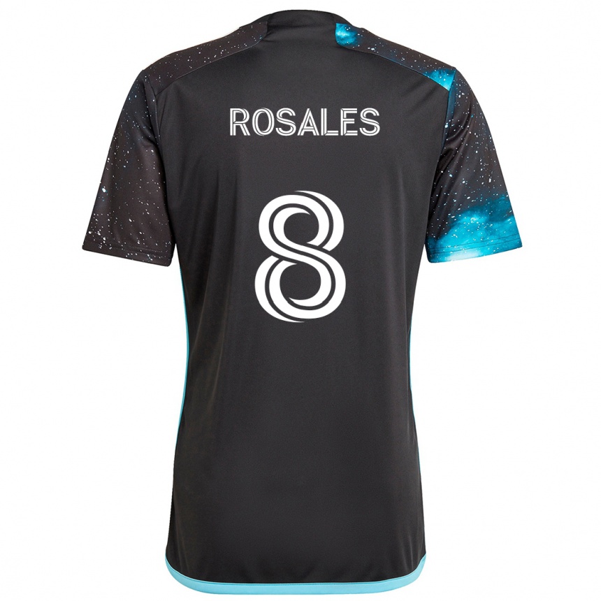 Enfant Football Maillot Joseph Rosales #8 Noir Bleu Tenues Domicile 2024/25 Canada