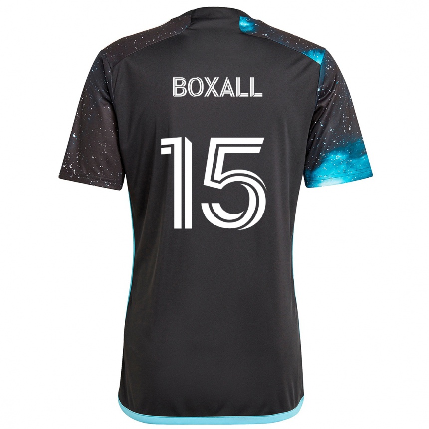 Kids Football Michael Boxall #15 Black Blue Home Jersey 2024/25 T-Shirt Canada