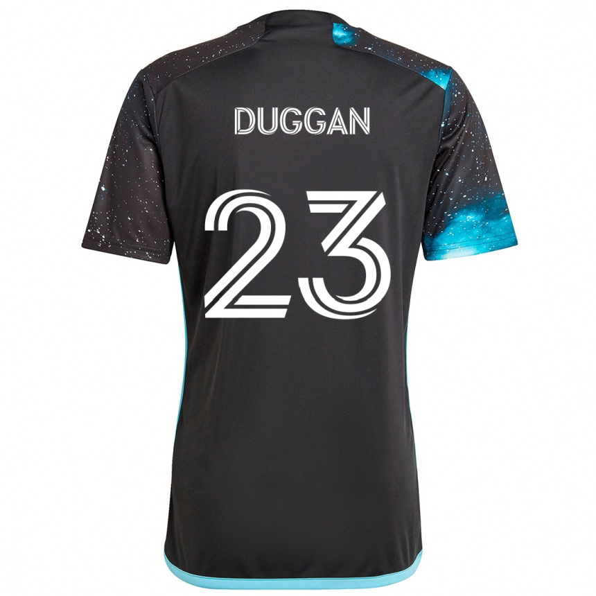 Enfant Football Maillot Morris Duggan #23 Noir Bleu Tenues Domicile 2024/25 Canada