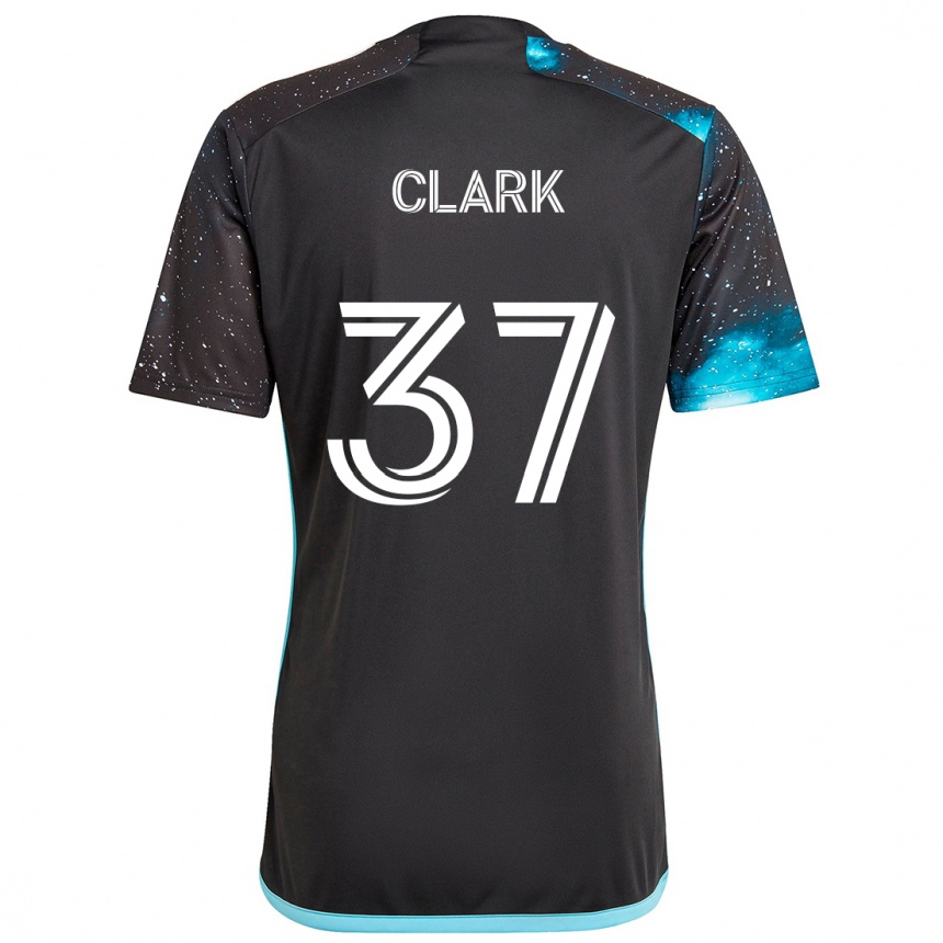 Enfant Football Maillot Caden Clark #37 Noir Bleu Tenues Domicile 2024/25 Canada