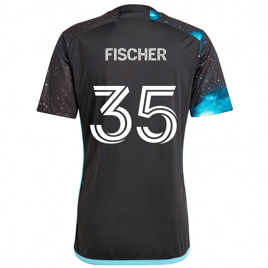 Enfant Football Maillot Britton Fischer #35 Noir Bleu Tenues Domicile 2024/25 Canada