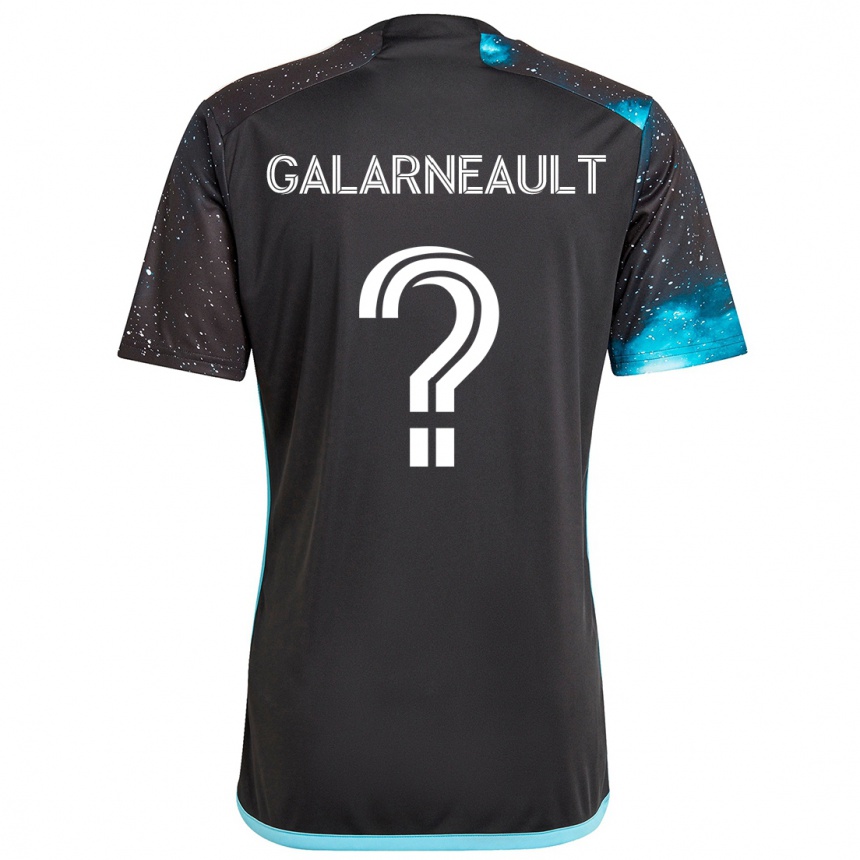 Enfant Football Maillot Benjamin Galarneault #0 Noir Bleu Tenues Domicile 2024/25 Canada